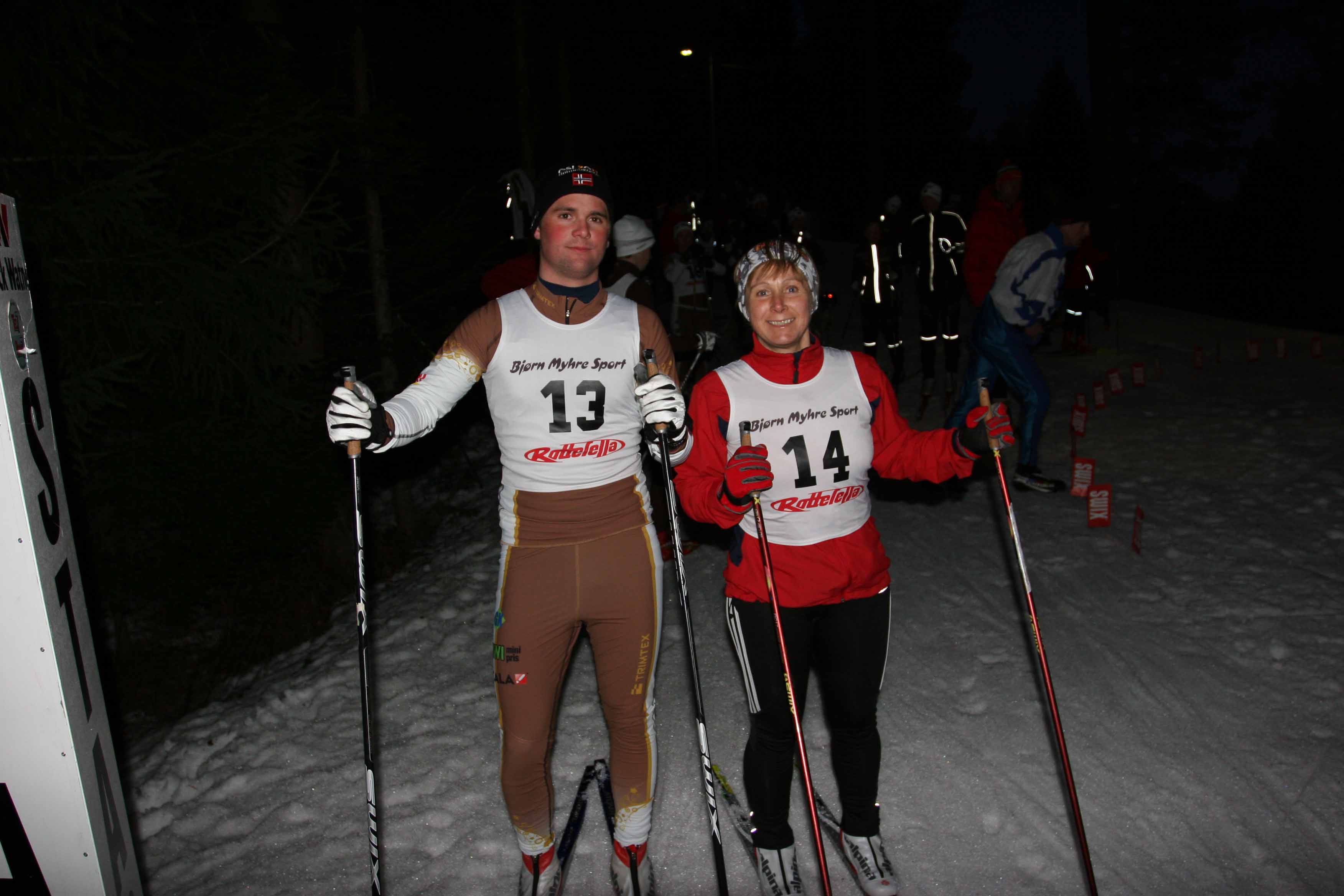 Ung og gammel.Fra v. Christian Bergland, MIF og Gry Mile Jakobsen, DBK